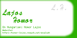 lajos homor business card